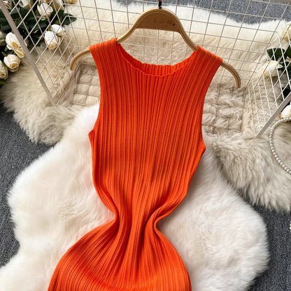 Chic Ribbed Maxi Dress