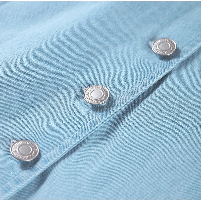 Sleeveless Denim Collared Maxi Dress