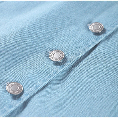 Sleeveless Denim Collared Maxi Dress